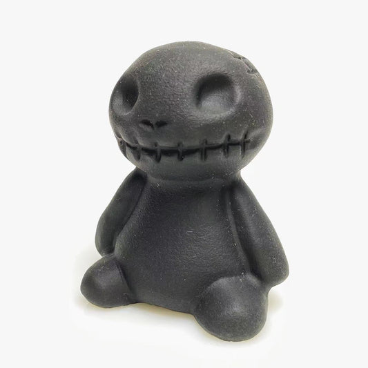 Black obsidian toy carving