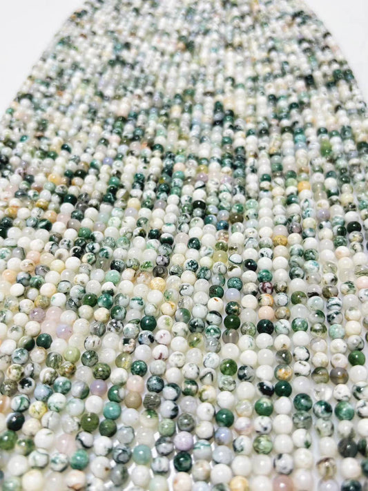 4mm Tree Agate beads strand