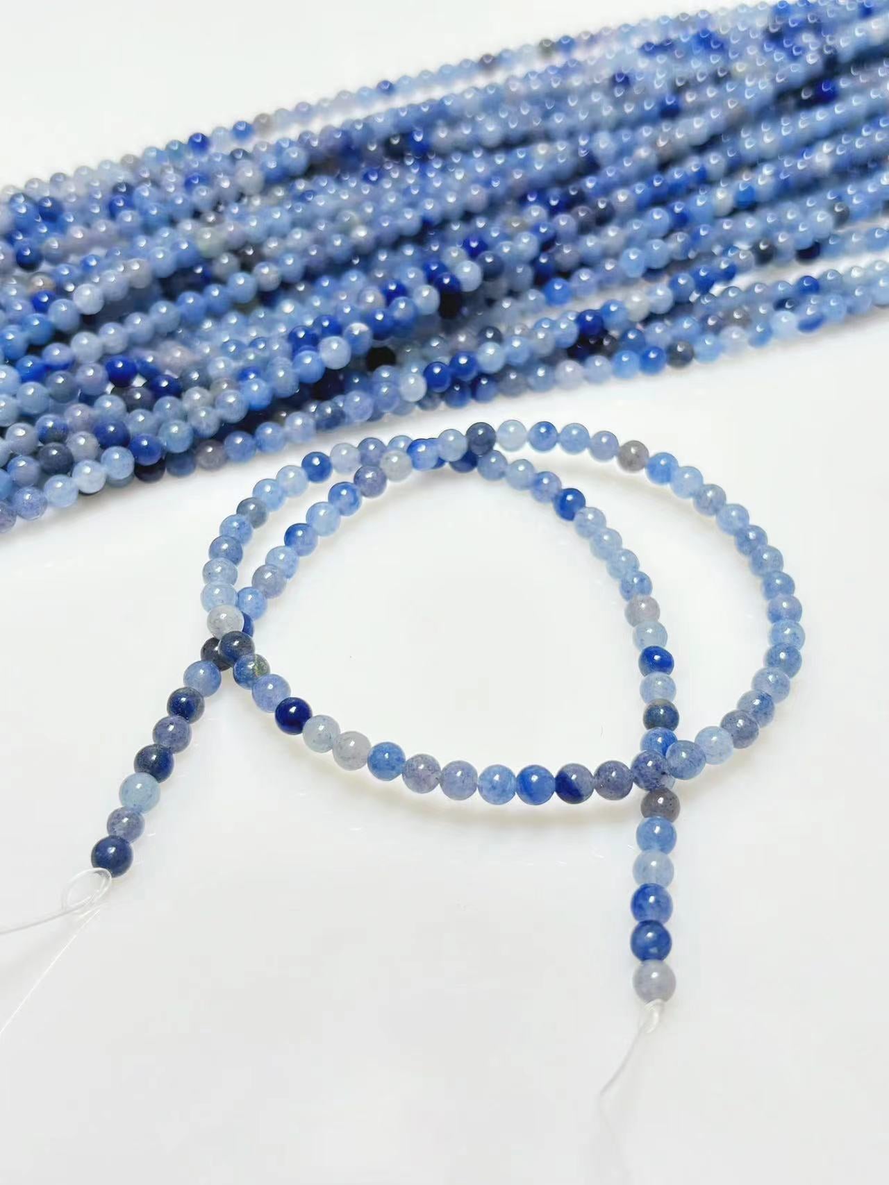 4mm Blue aventurine beads strand