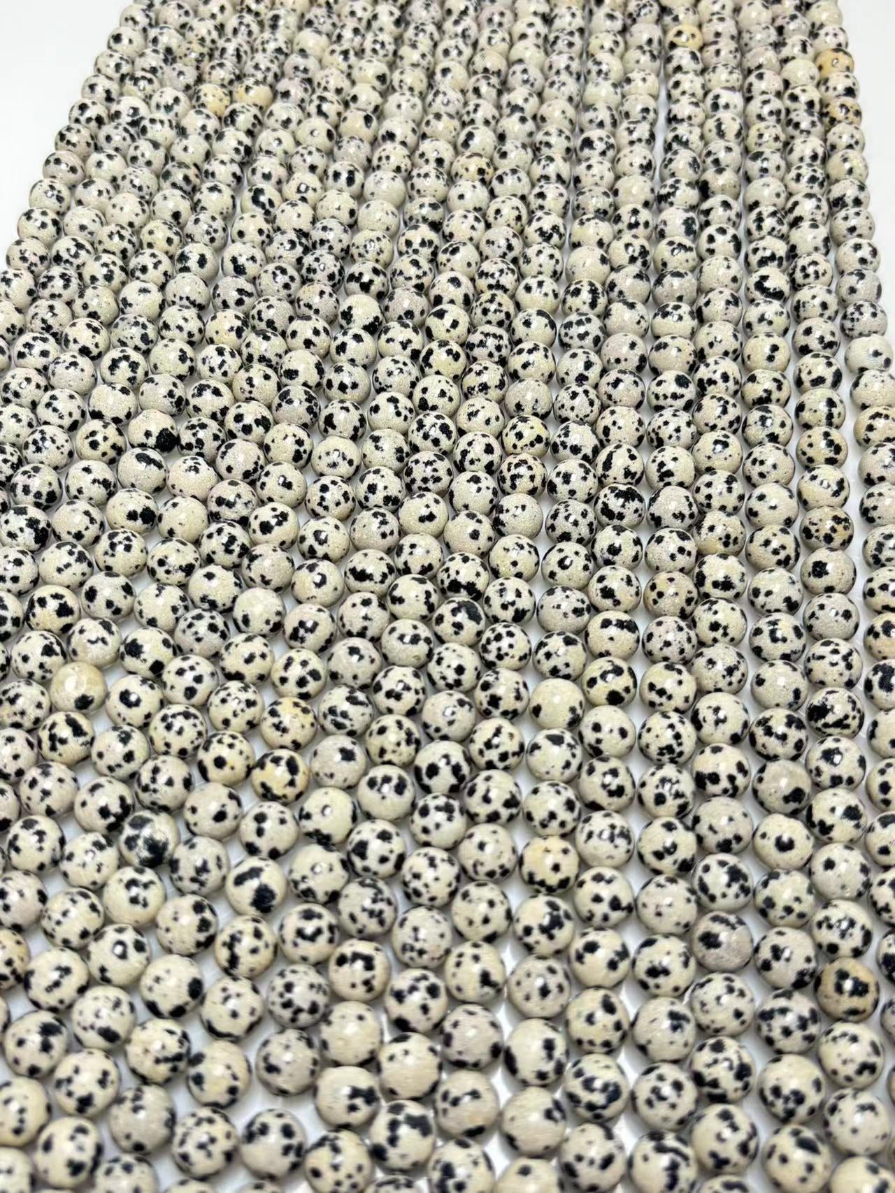 8mm Dalmatia jasper beads strand