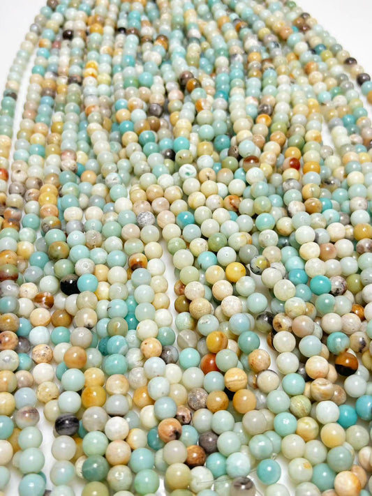 8mm Caribbean calcite beads strand