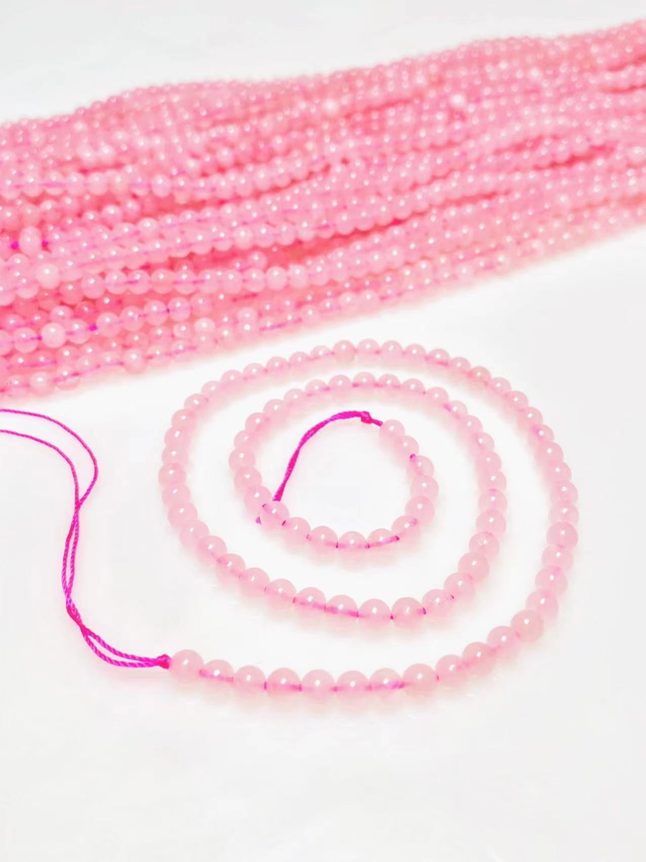 4mm Rose quartz beads strand