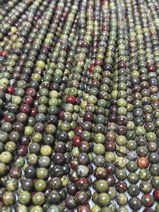 8mm Dragon blood stone beads strand