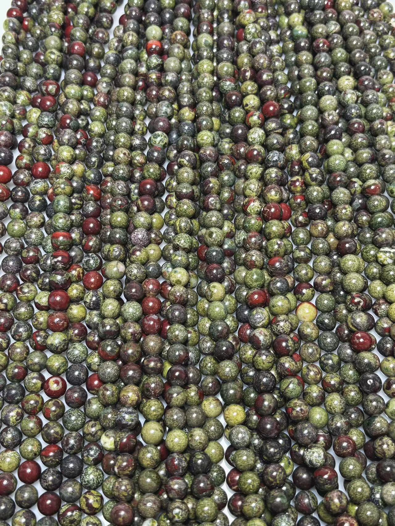 8mm Dragon blood stone beads strand