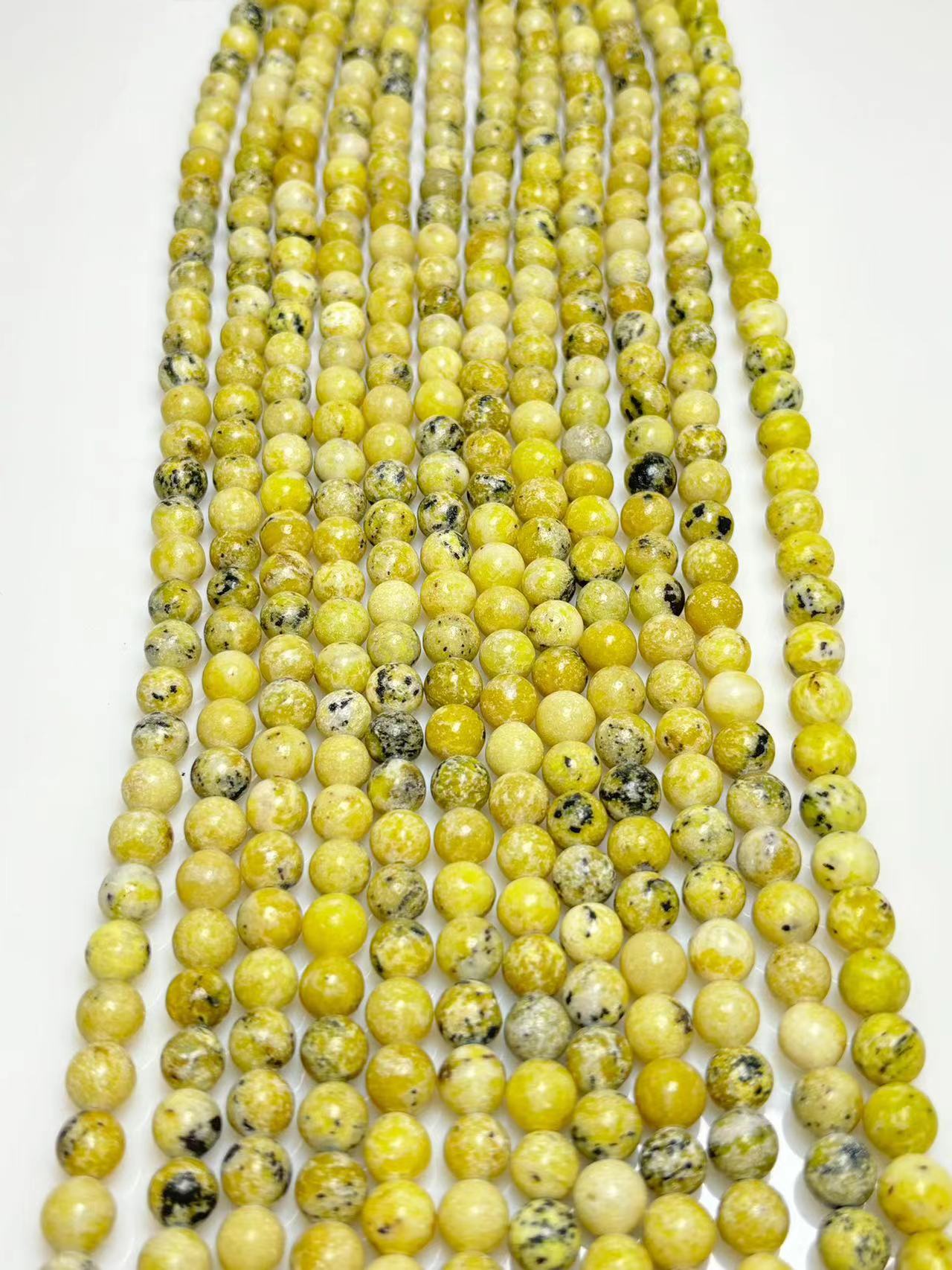 8mm Yellow turquoise beads strand