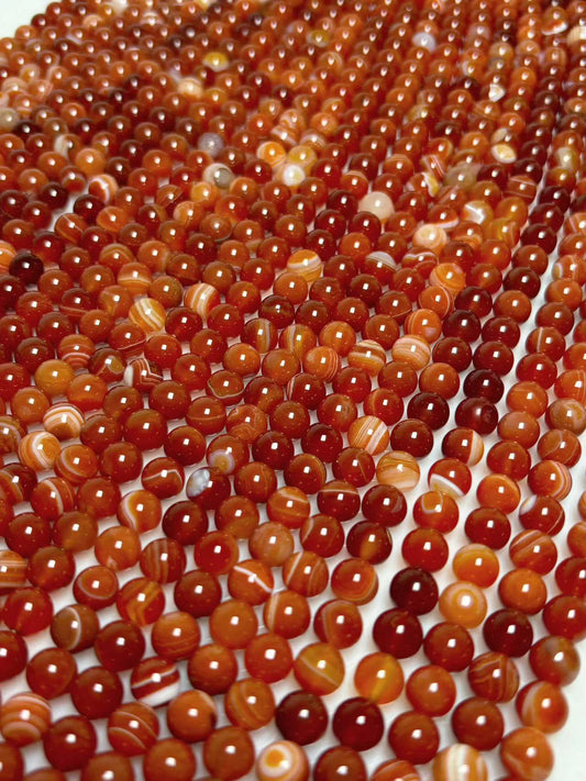 8mm Carnelian beads strand