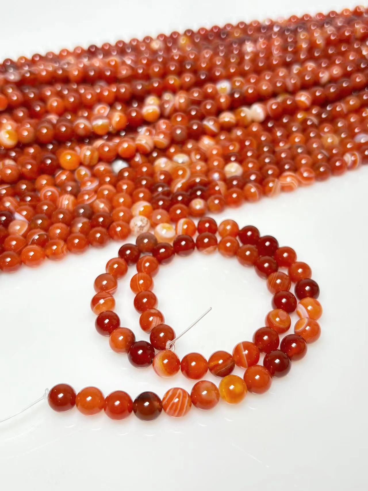 8mm Carnelian beads strand