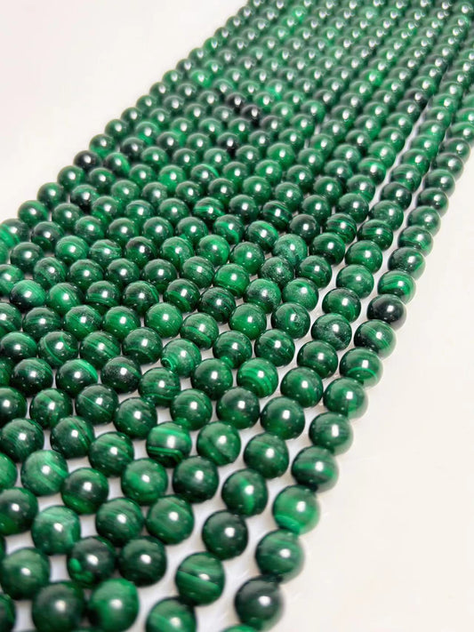 8mm Malachite beads strand