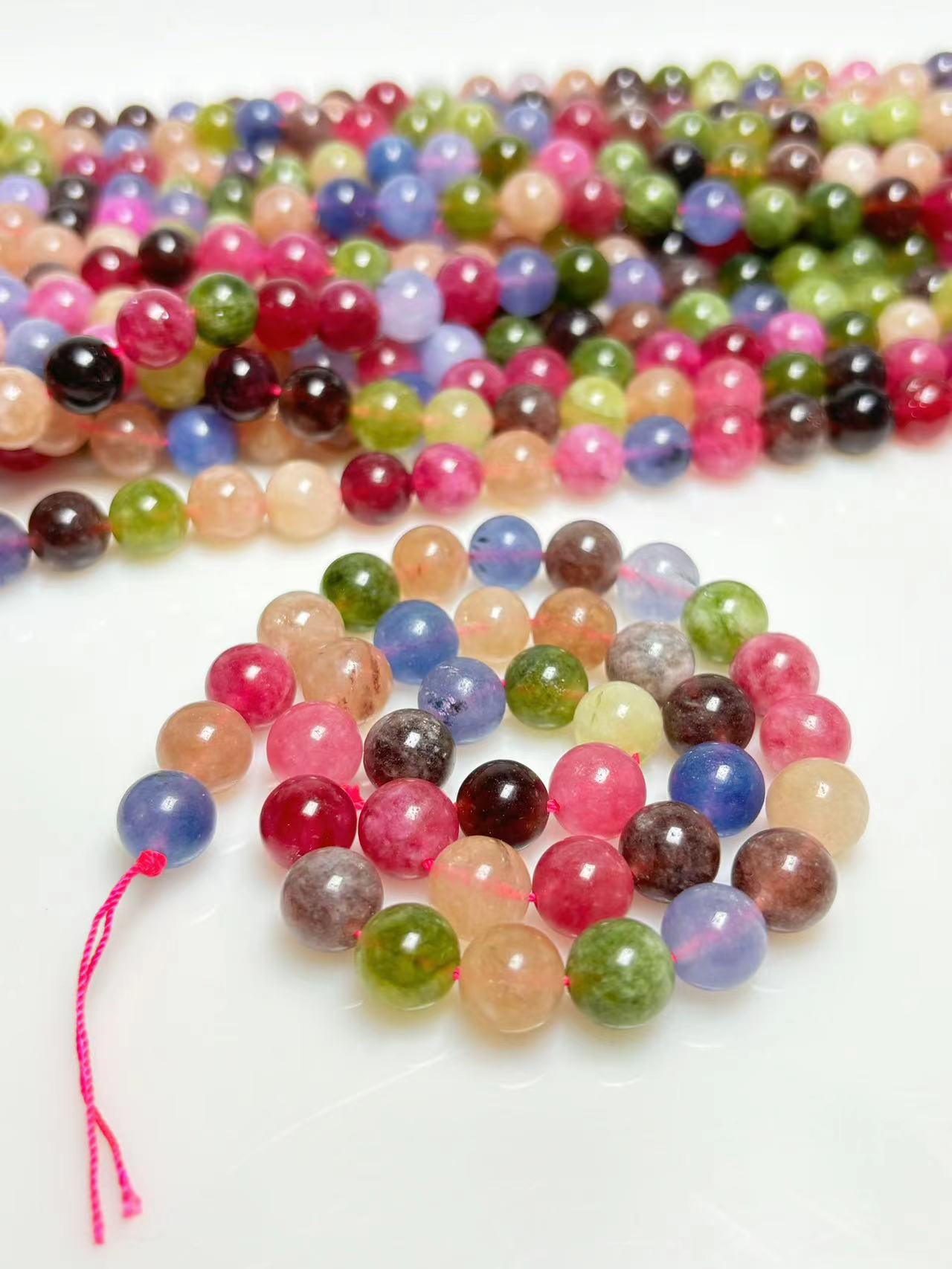 10mm Man-made tourmaline beads strand