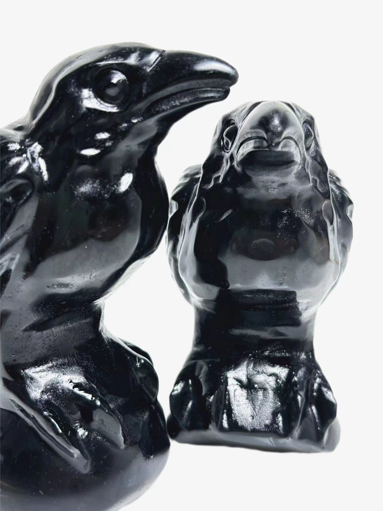 Black obsidian raven
