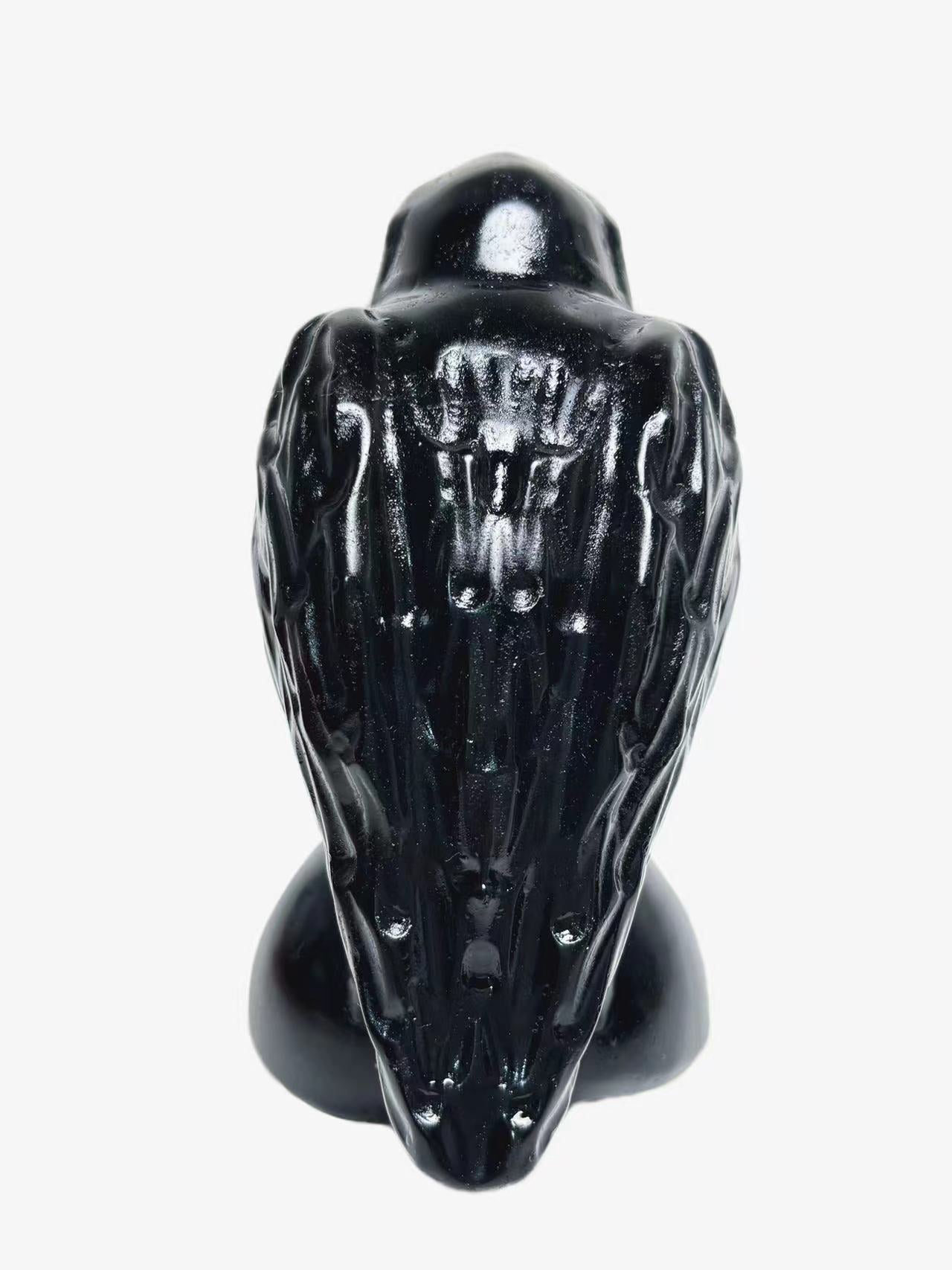 Black obsidian raven