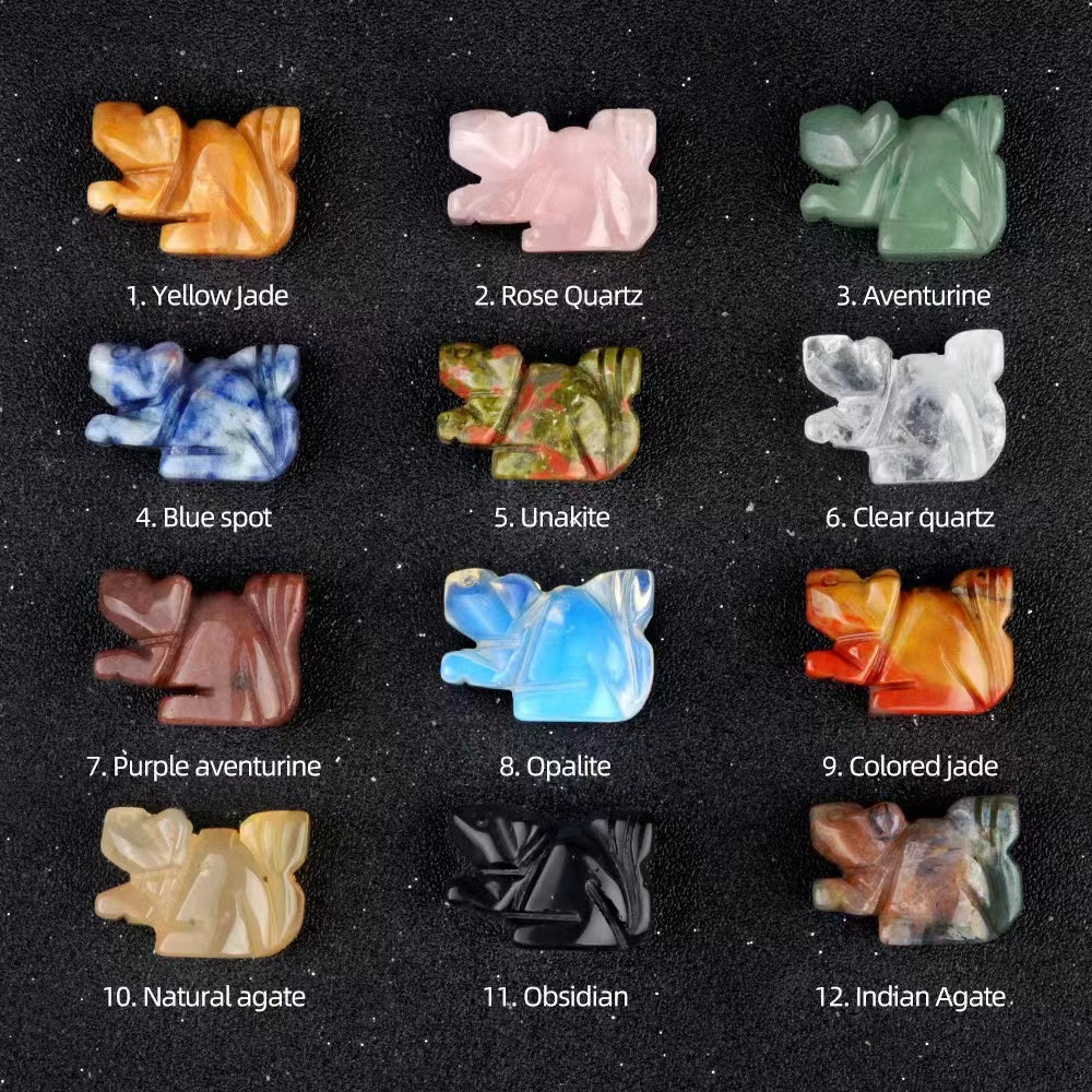 Mini squirrels carvings