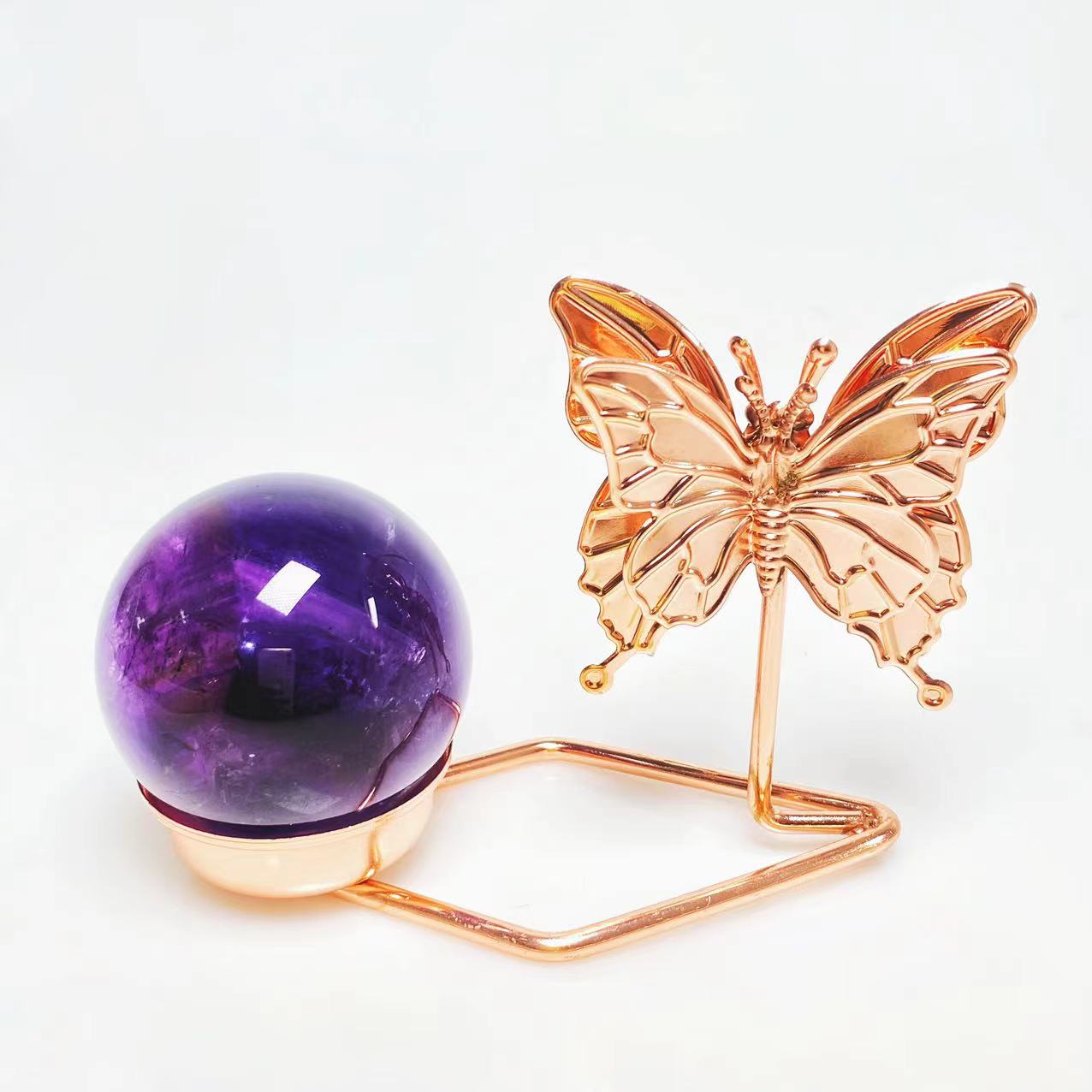 Metal butterfly candle holder