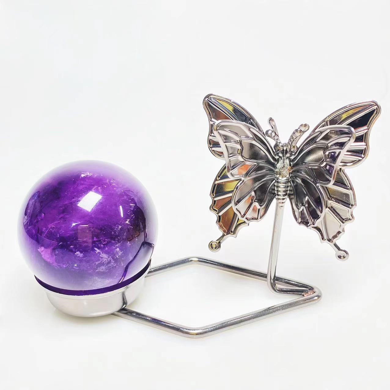 Metal butterfly candle holder