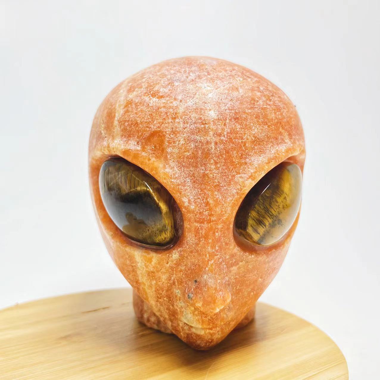 New alien head with tigers eye eyes