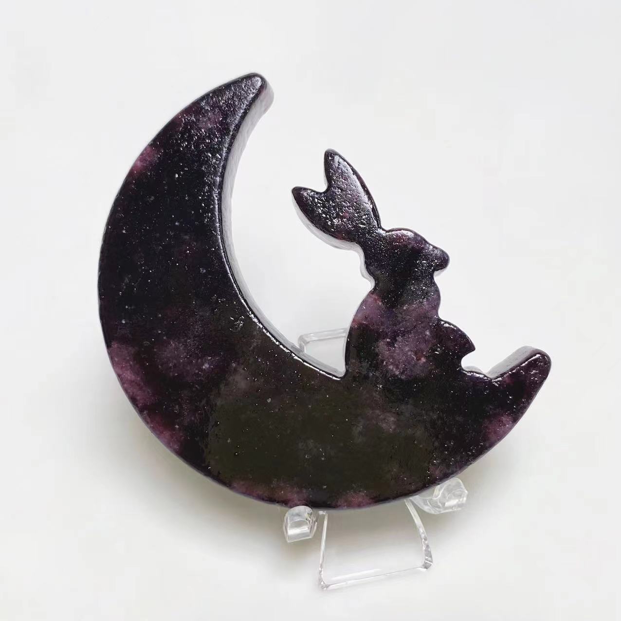 Moon with bunny flat carving