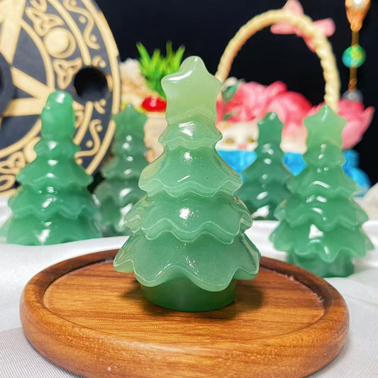 Green Aventurine Christmas Tree