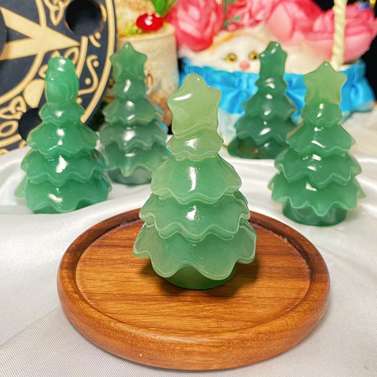 Green Aventurine Christmas Tree