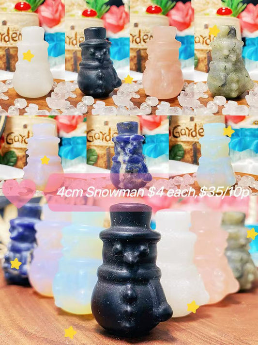 4cm snowman carvings