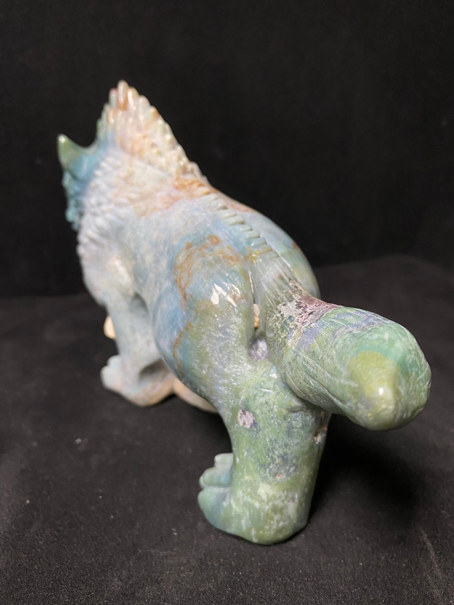 082-Ocean jasper saber-toothed tiger carving#2083