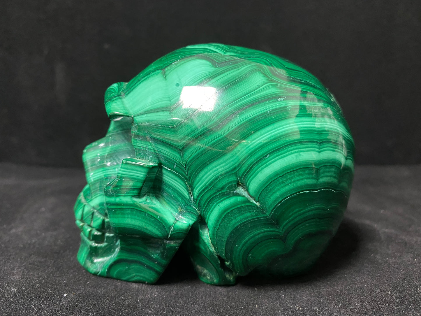 Malachite skull #0904