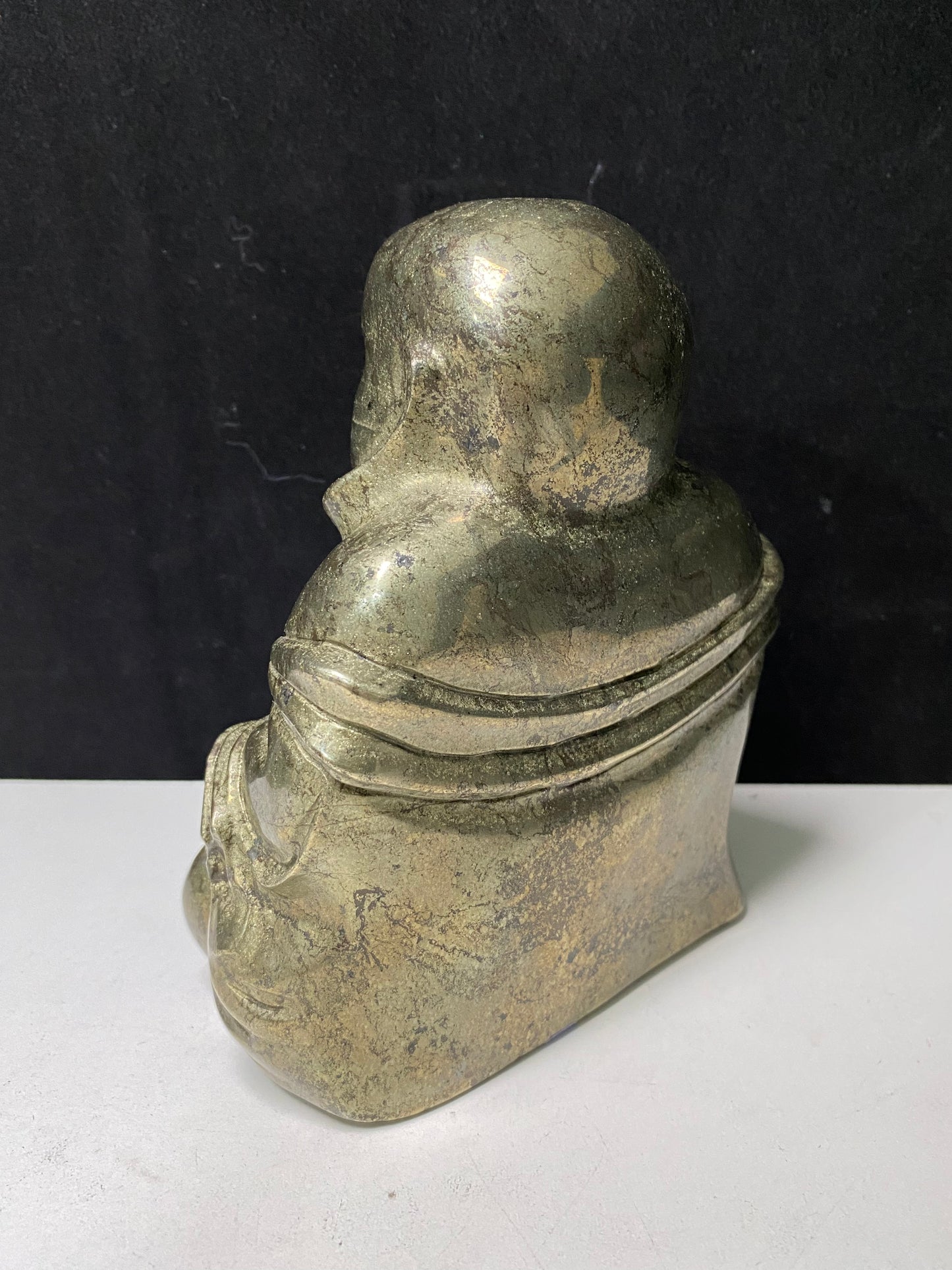 Pyrite smiling buddha