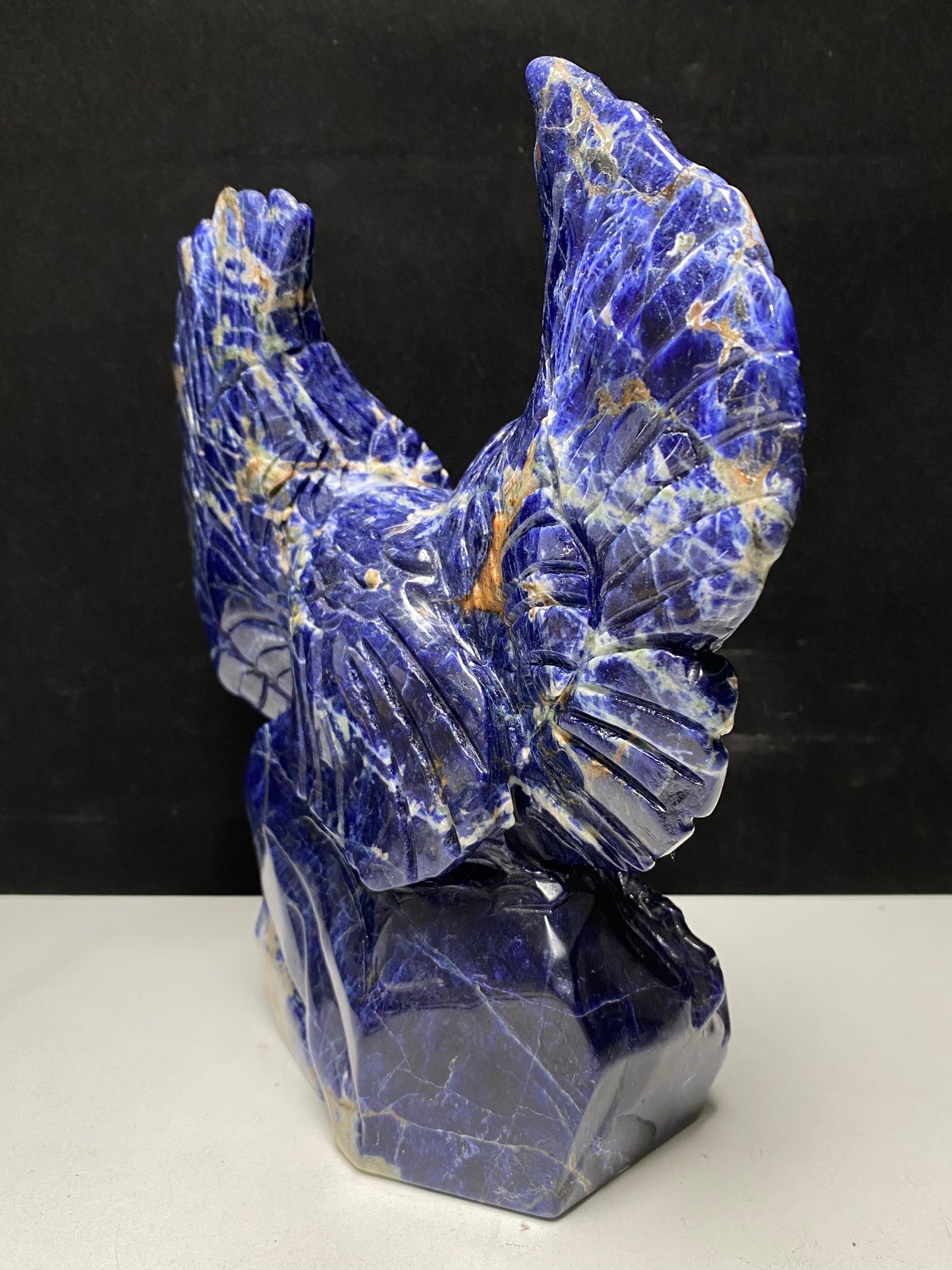 101-Sodalite eagle carving #2254