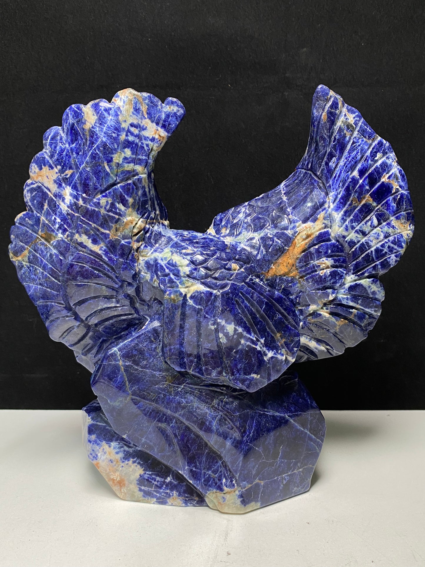 101-Sodalite eagle carving #2254