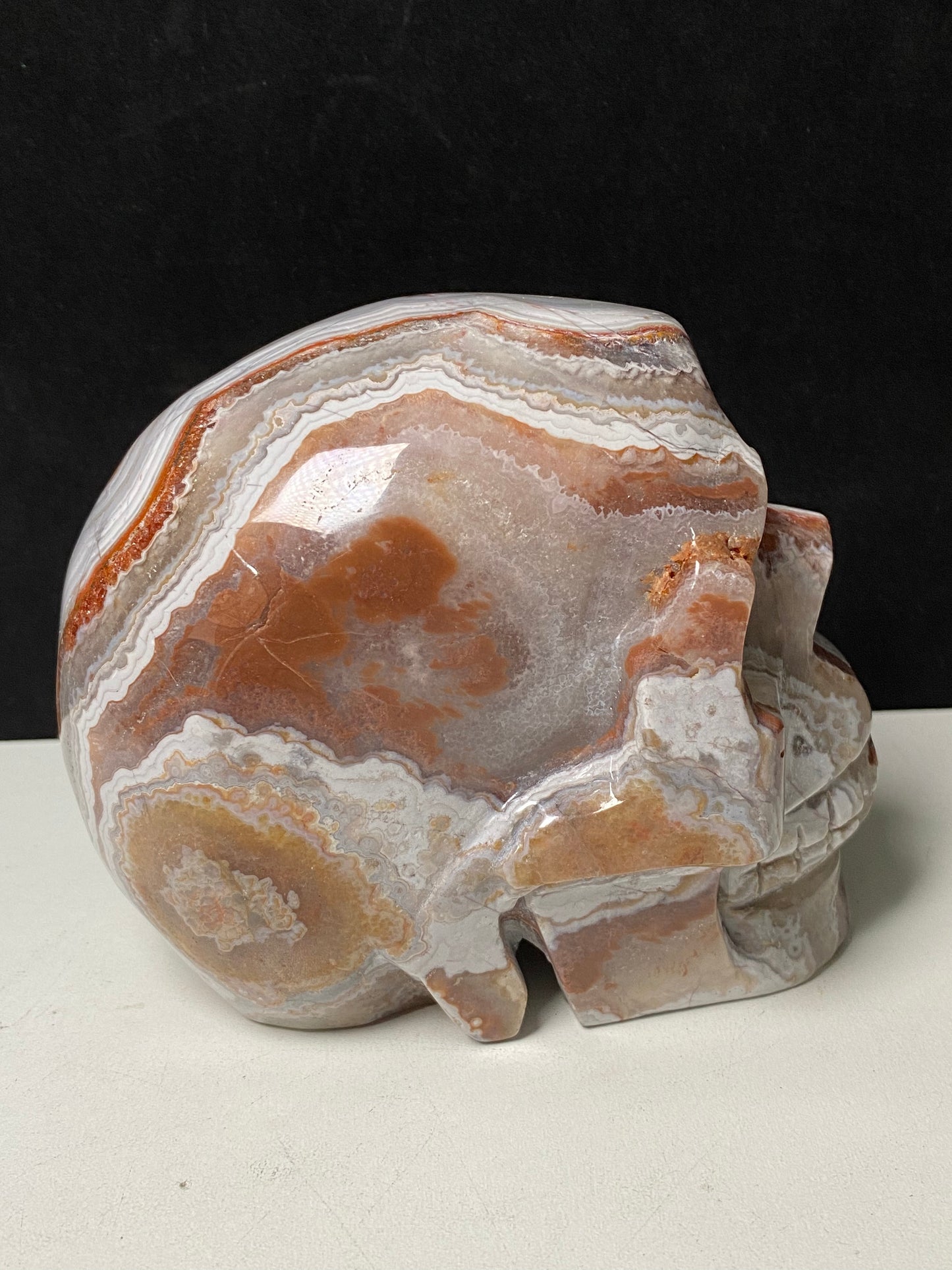 Amethyst agate skull