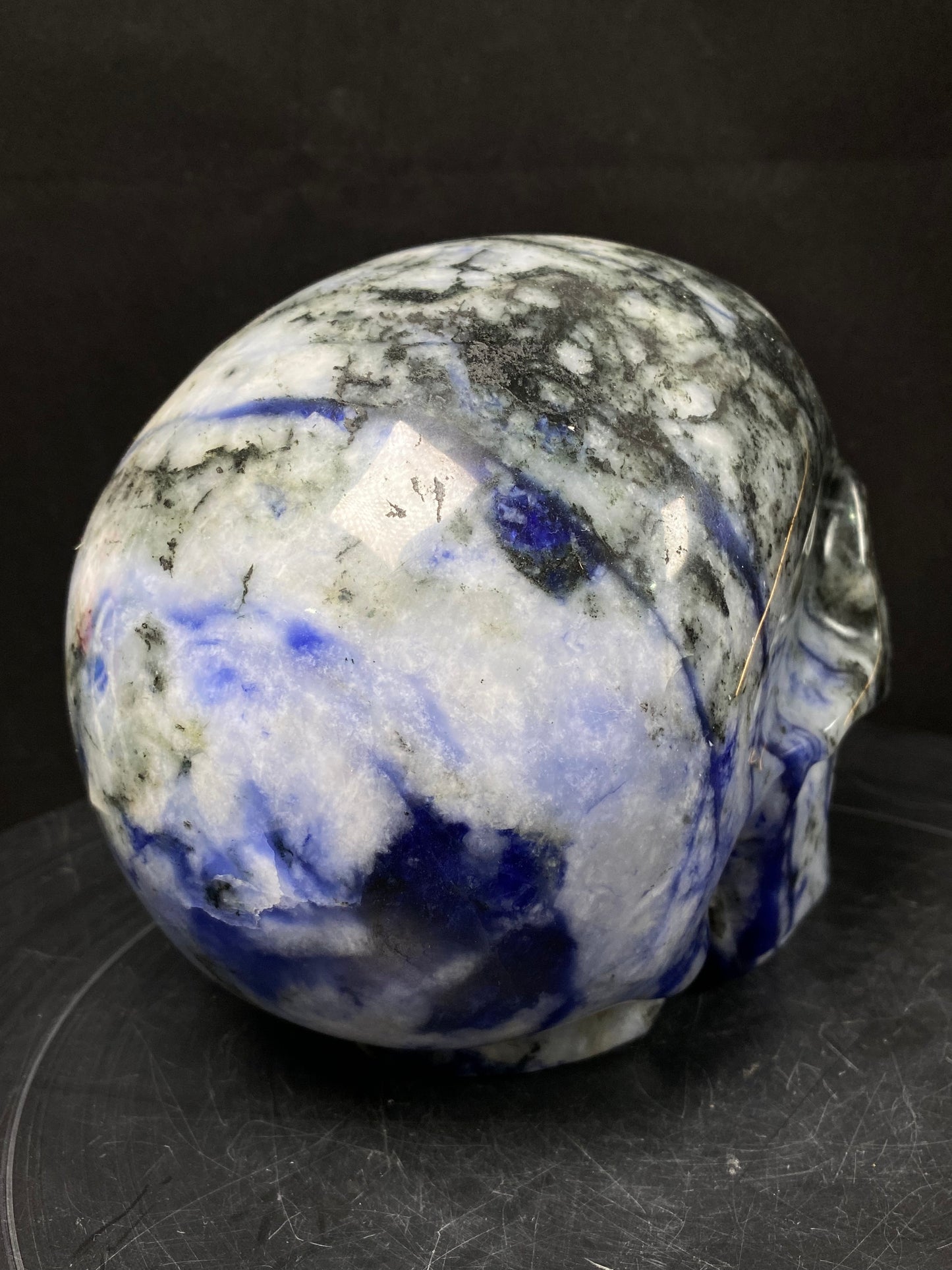 049-Dumortierite skull #5140