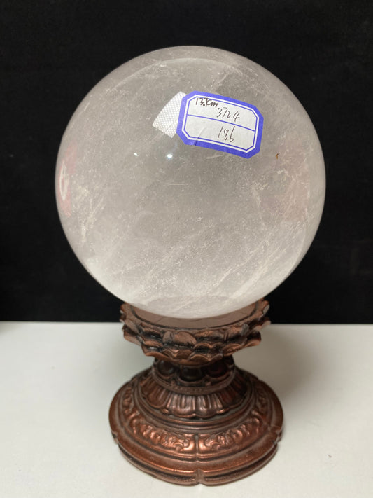 Clear quartz sphere #3724g