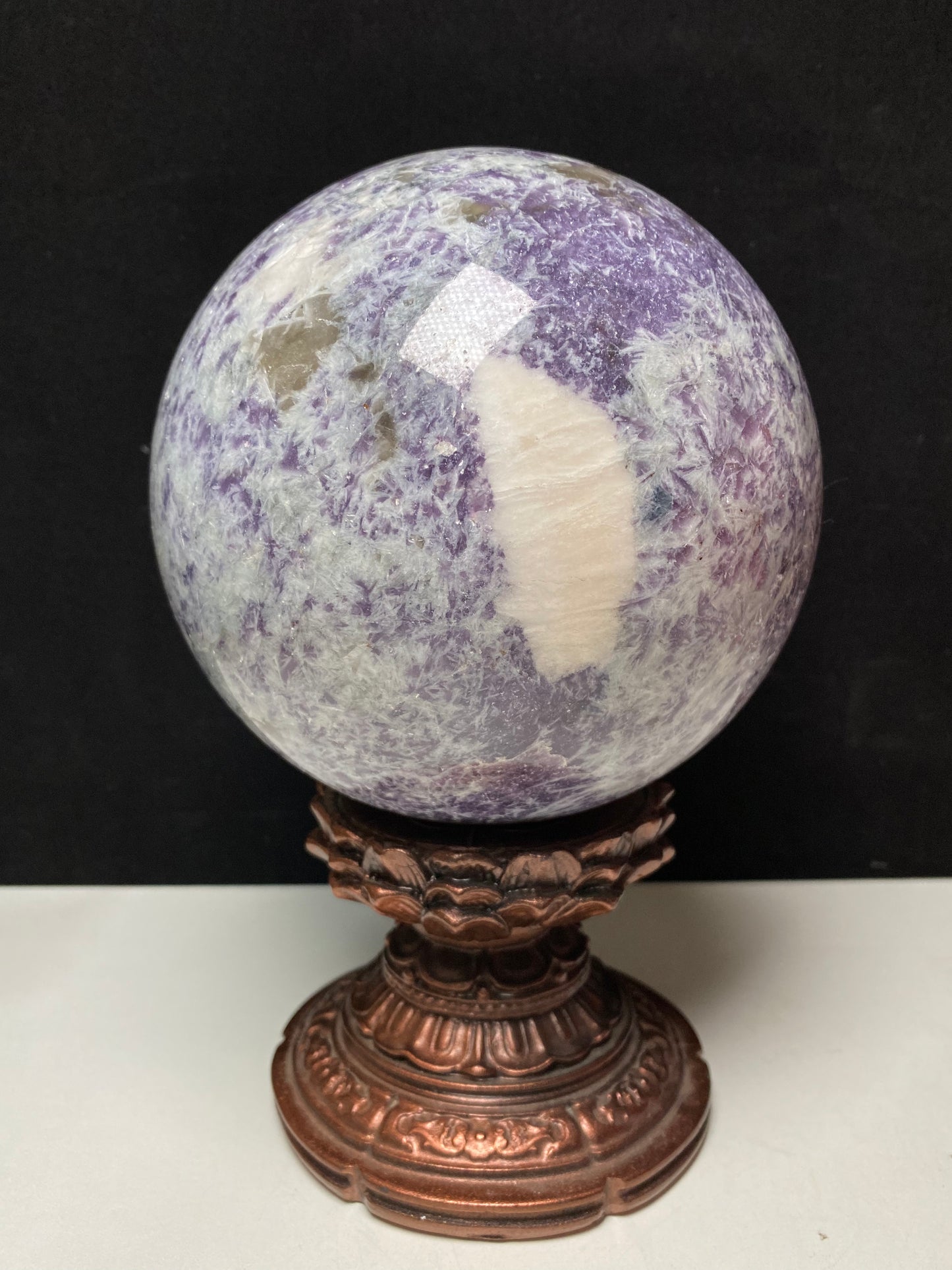 Unicorn stone sphere #4155