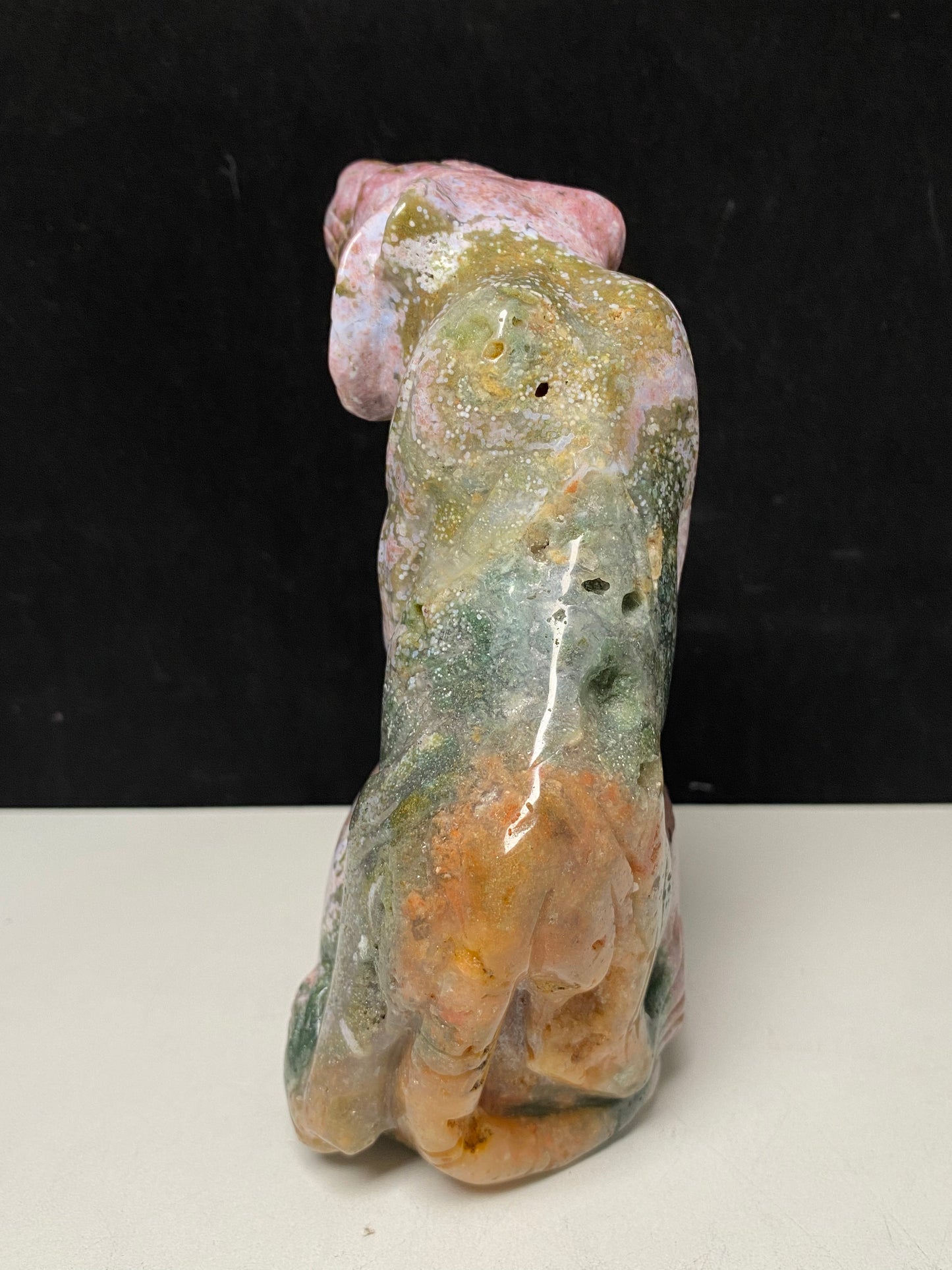 066-Ocean jasper tiger on skull #1088