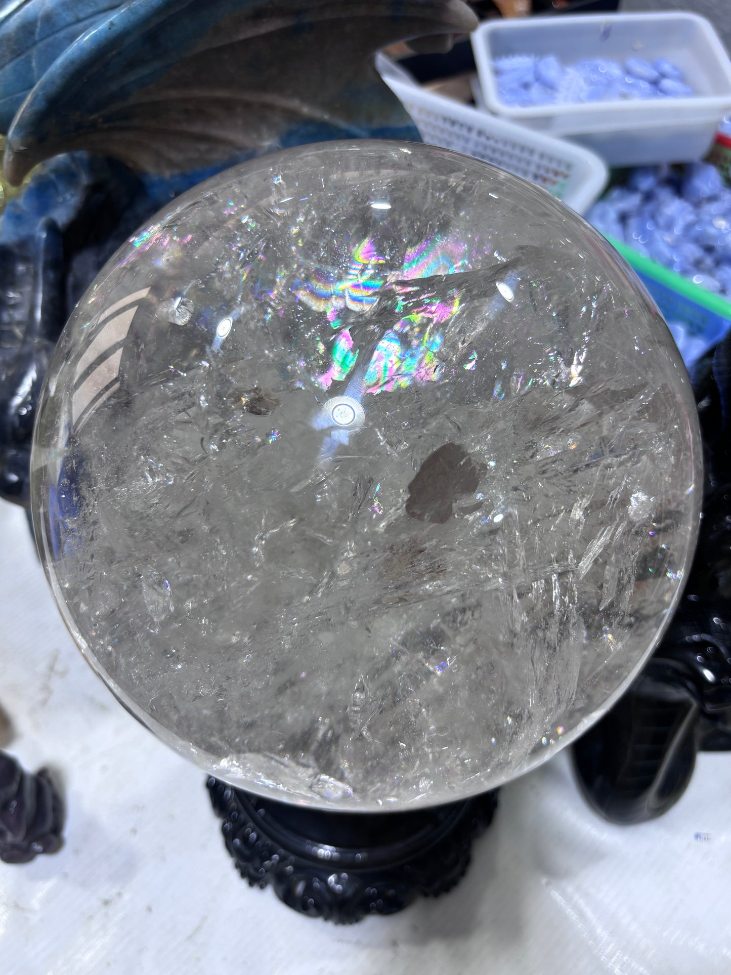High quality clear quartz sphere
