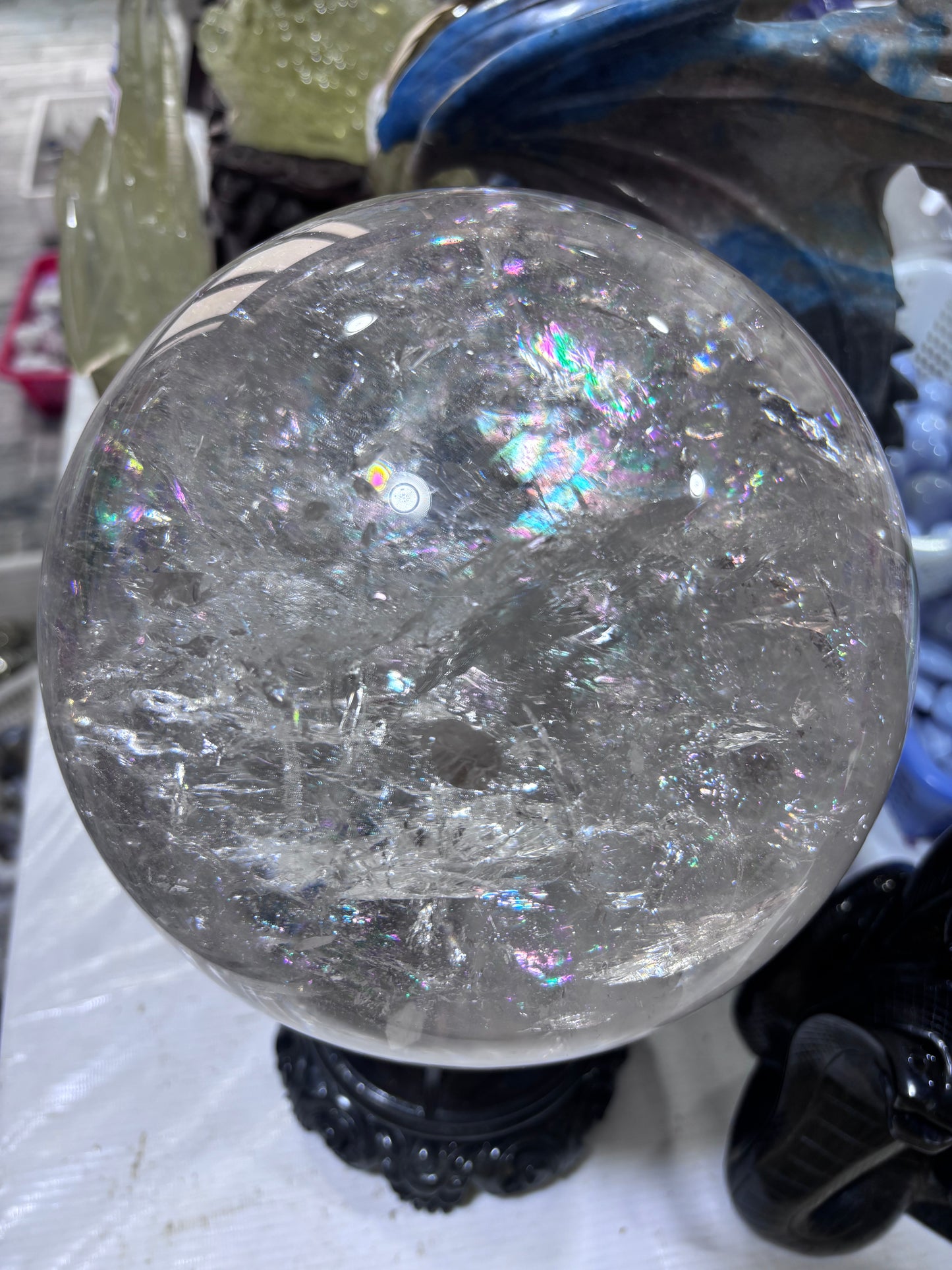 High quality clear quartz sphere