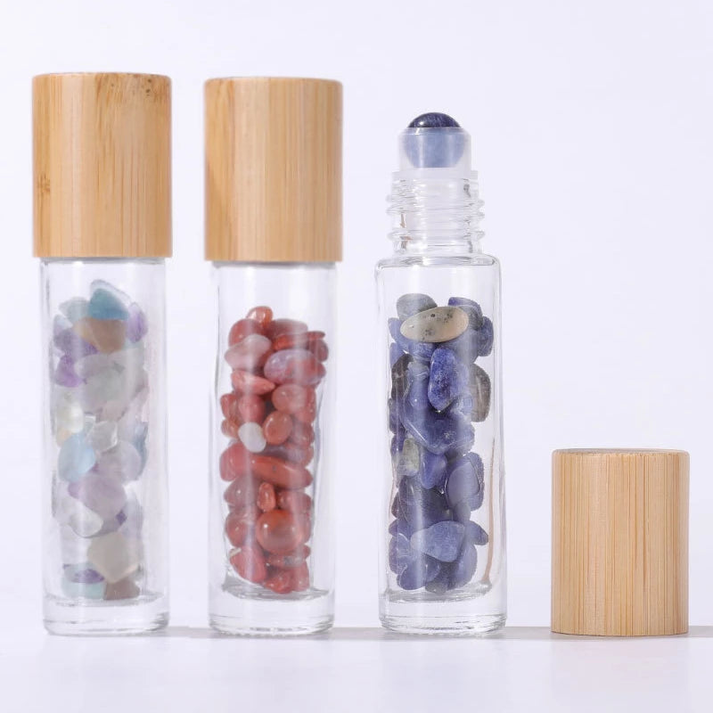 Crystal Chips Perfume Bottle wooden