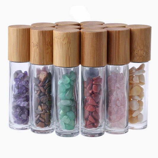 Crystal Chips Perfume Bottle wooden