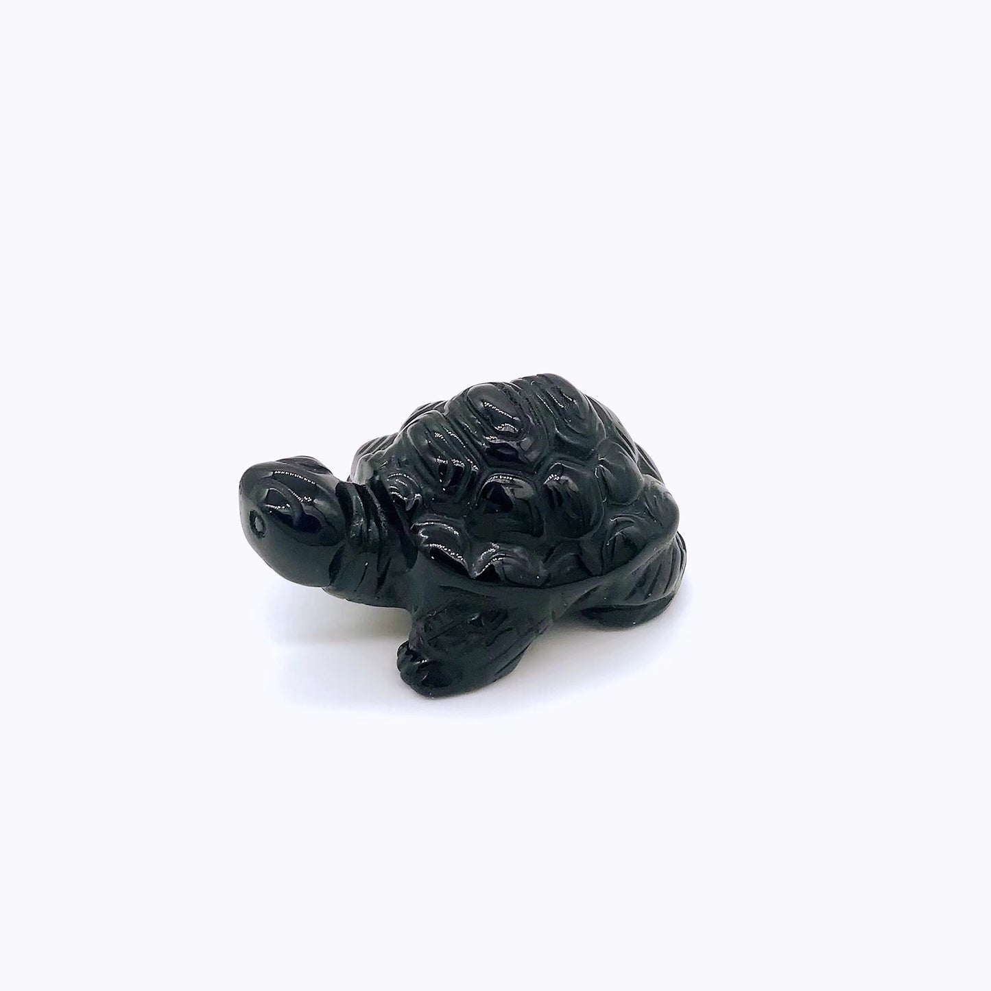 Hand-carved crystal turtles