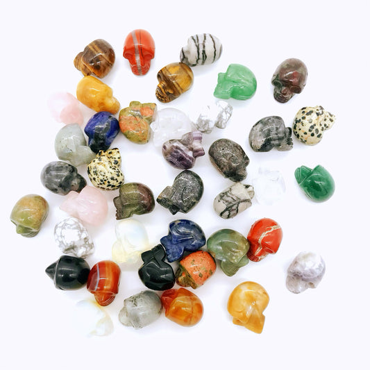 Crystal mini skulls carving
