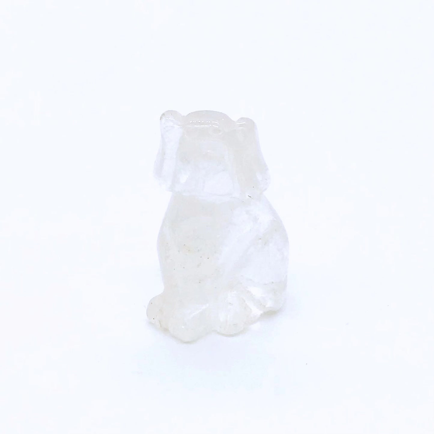 Crystal dog carvings of different materials