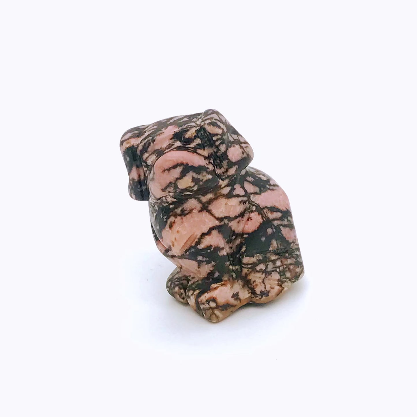 Crystal dog carvings of different materials