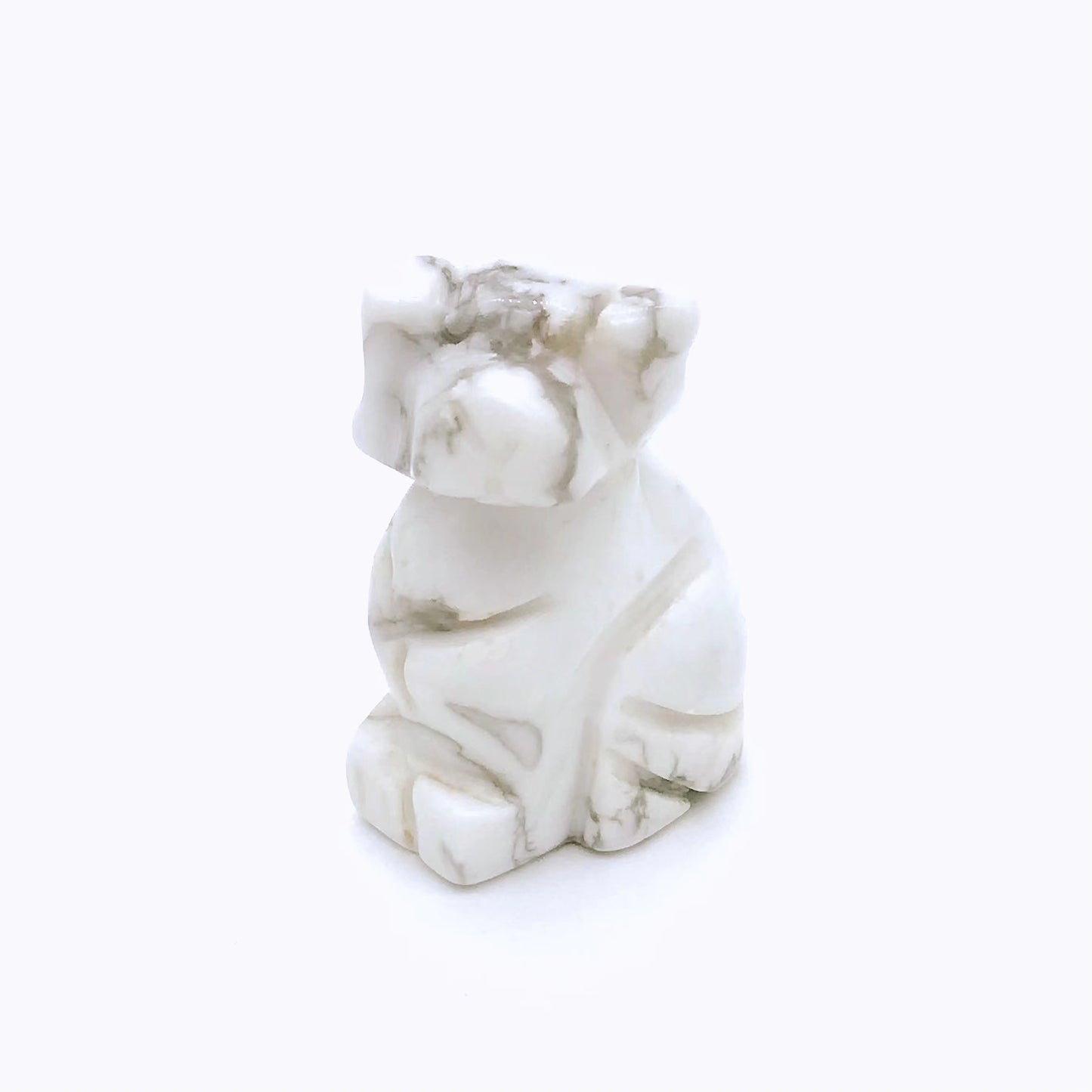 Crystal dog carvings of different materials