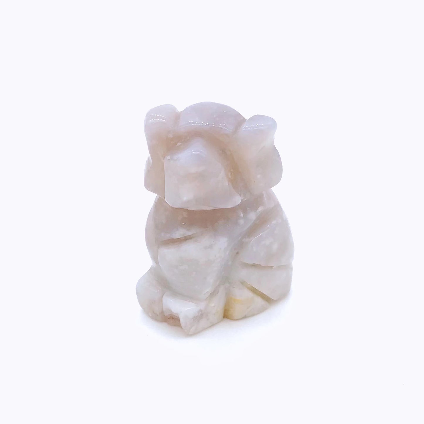 Crystal dog carvings of different materials