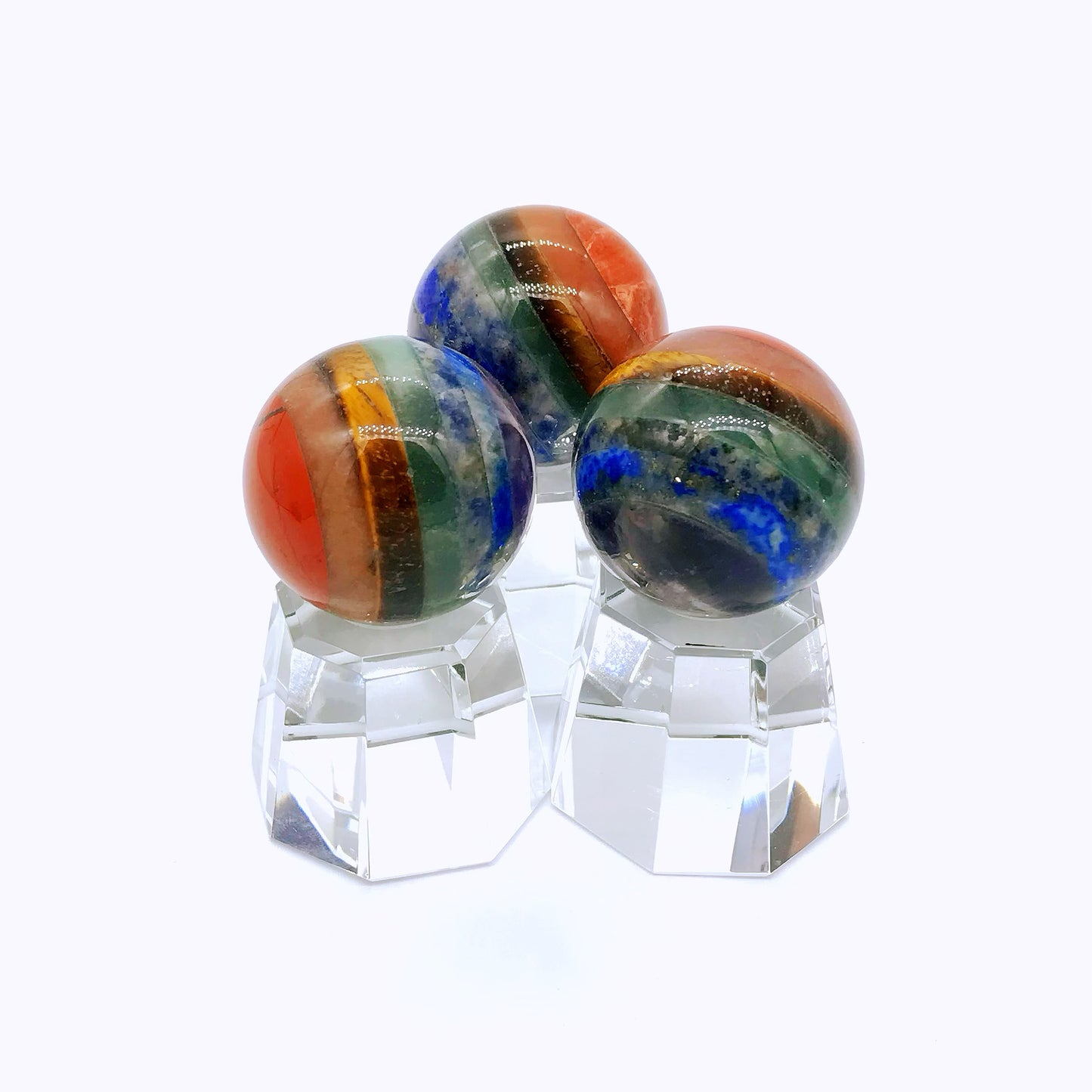 Crystal chakra healing spheres