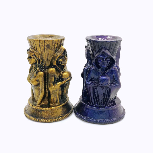 Crystal resin witch sphere stand