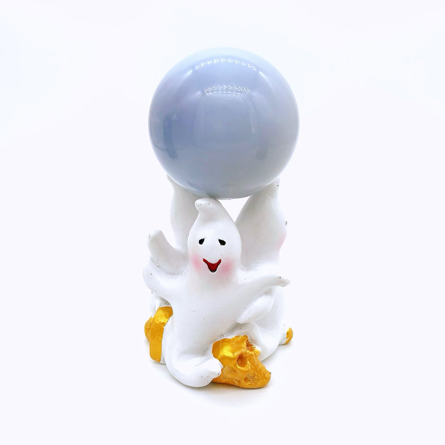 Crystal resin ghost sphere stand