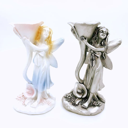 Crystal resin fairy lotus sphere stands