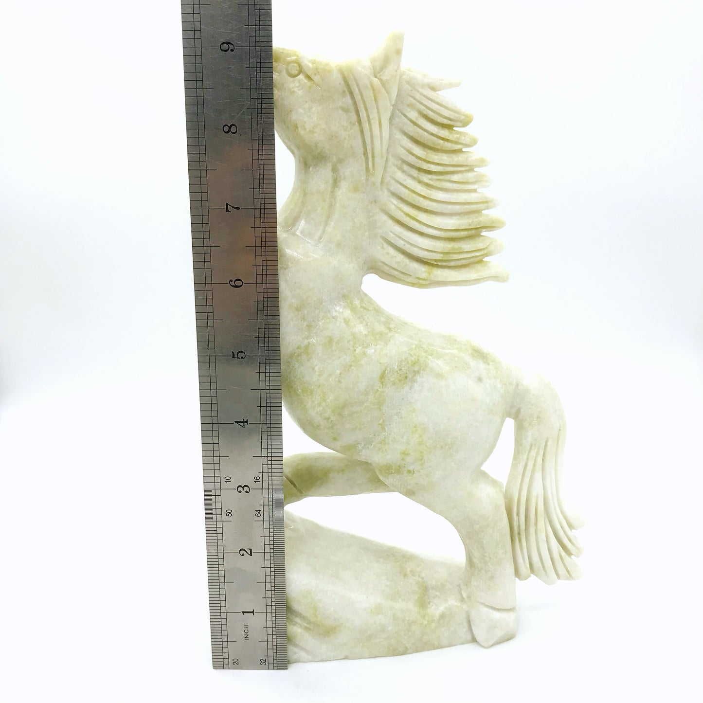 Green jade horse carving