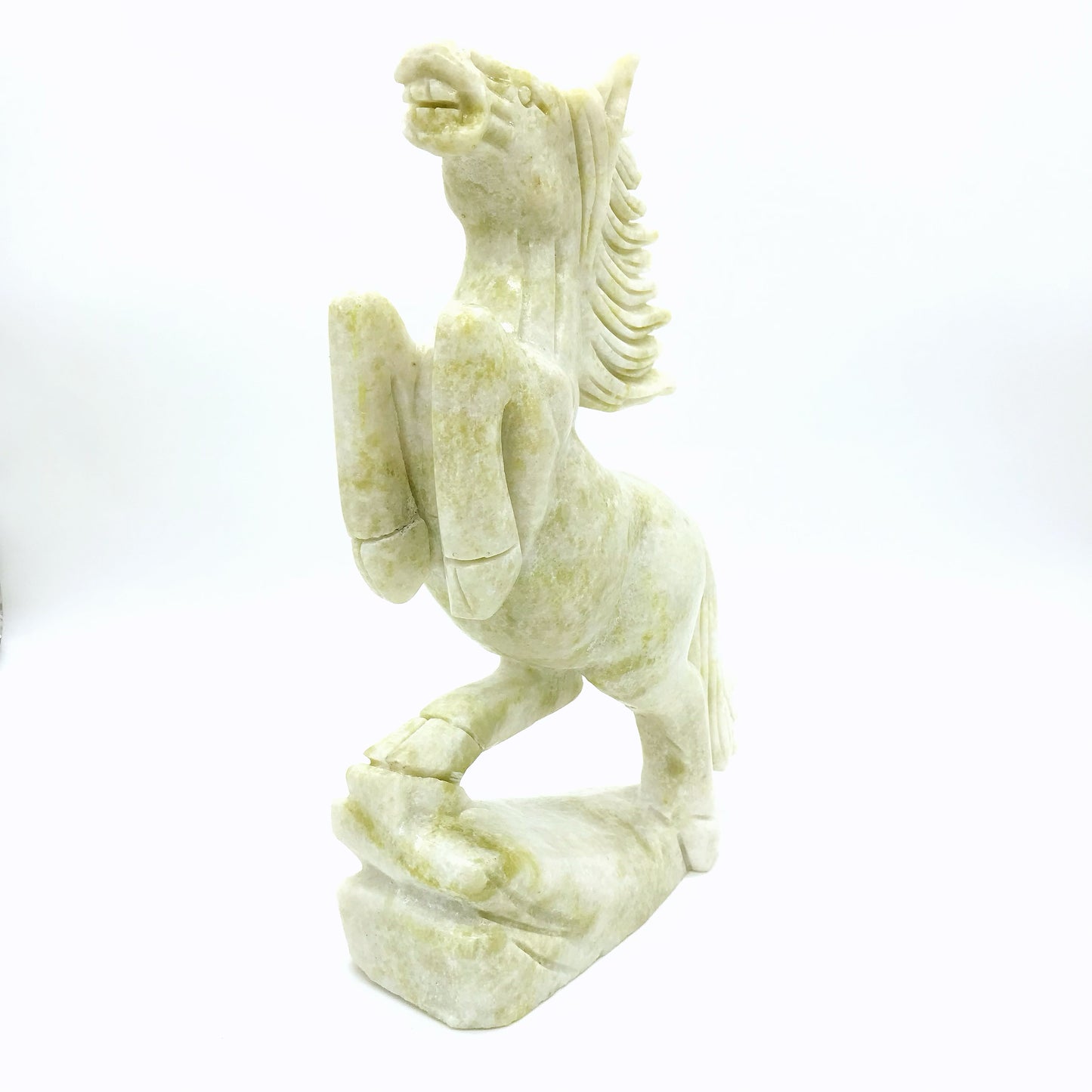 Green jade horse carving