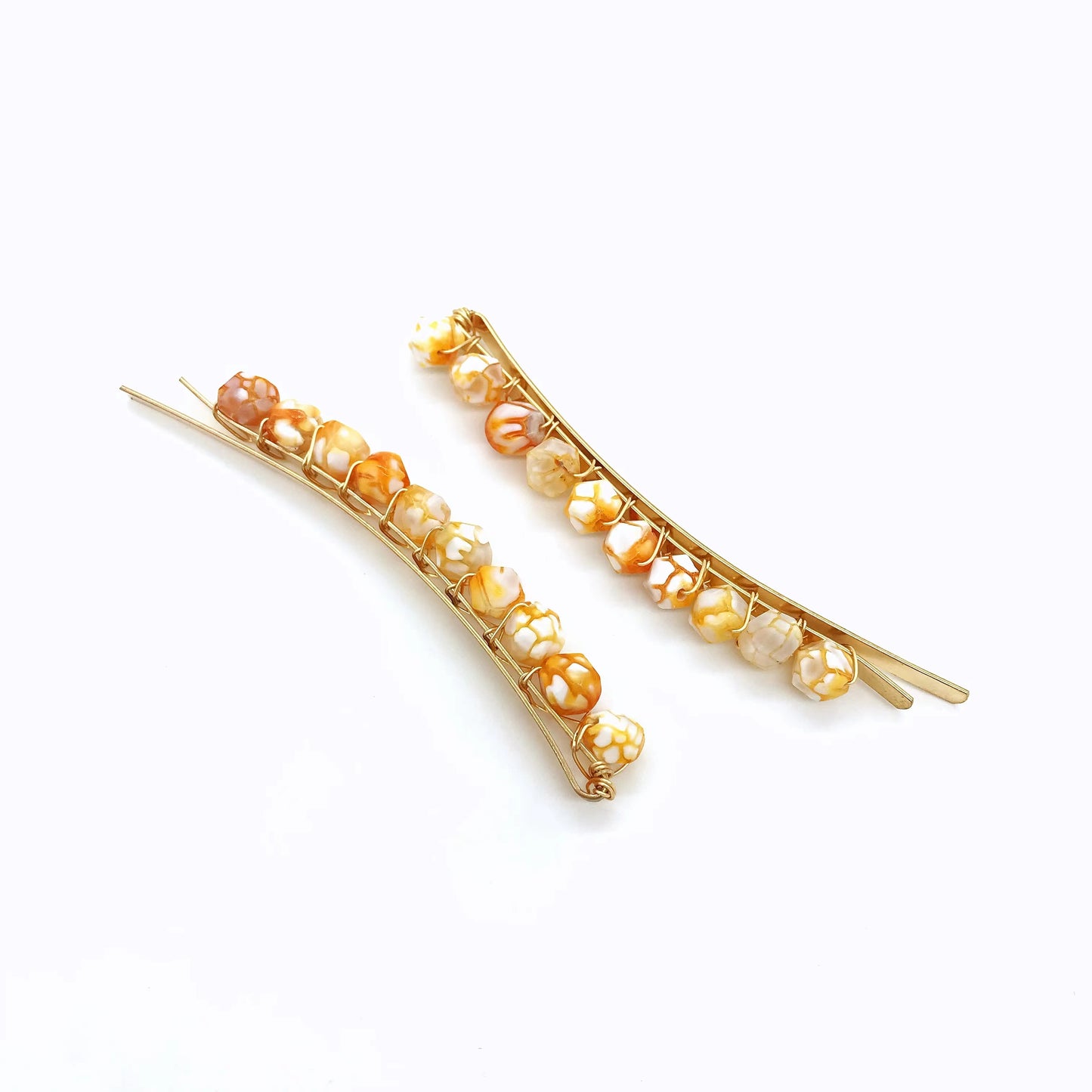 Crystal facets hair pin